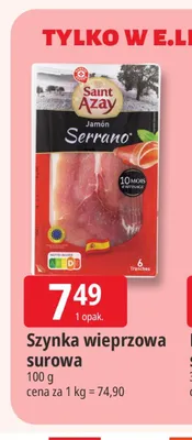 Szynka wieprzowa surowa Saint Azay promocja w Leclerc