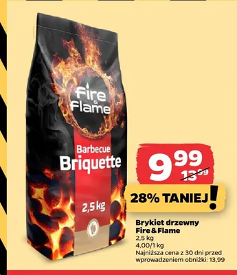 Brykiet drzewny Fire & Flame promocja w Netto