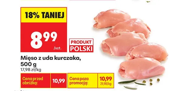 Mięso z uda kurczaka promocja w Biedronka