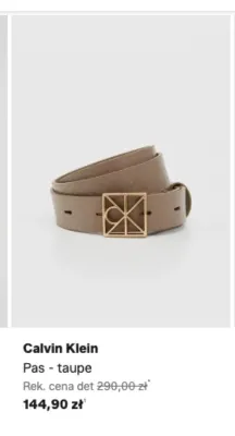 Pasek Calvin Klein taupe promocja w Lounge by Zalando