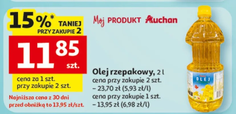 Olej promocja w Auchan