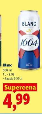 Piwo Kronenbourg 1664 Blanc promocja w Lidl