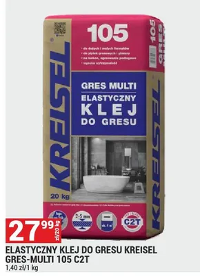 Elastyczny klej do gresu Gres-Multi 105 C2T promocja w Merkury Market