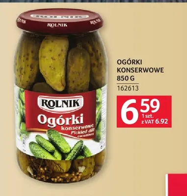 Ogórki konserwowe Rolnik promocja w Selgros