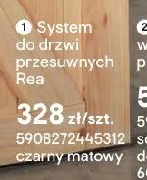 System do drzwi przesuwnych Rea czarny matowy promocja w Castorama