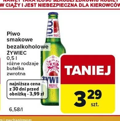 Piwo smakowe bezalkoholowe Żywiec promocja w Carrefour Express