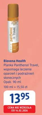 Pianka Panthenol Travel, wspomaga leczenie oparzeń i podrażnień słonecznych promocja w Drogerie DM
