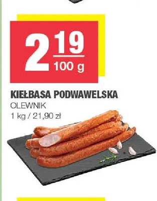 Kiełbasa podwawelska Olewnik promocja w SPAR