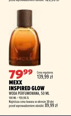 Woda perfumowana Mexx Inspired Glow promocja w Drogerie Natura