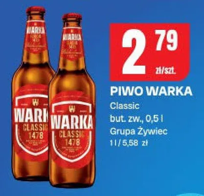 Piwo Warka Classic promocja w Chorten