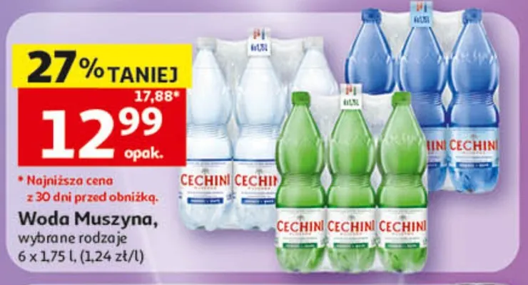 Woda Muszyna 6-pak 1,75l promocja w Auchan