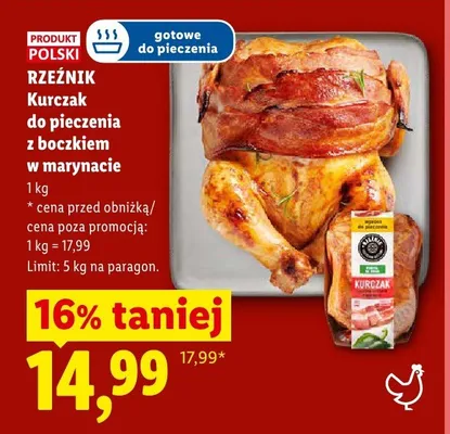 Kurczak do pieczenia z boczkiem w marynacie Rzeźnik promocja w Lidl