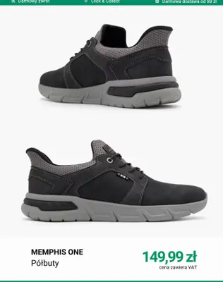 Półbuty Memphis One promocja w Deichmann