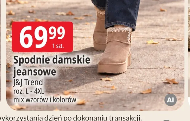 Spodnie damskie jeansowe J & J Trend promocja w Leclerc