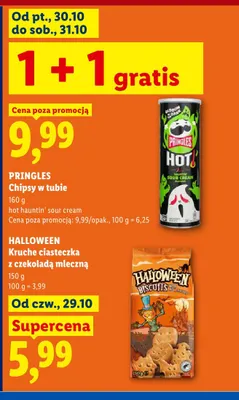 Chipsy w tubie Pringles Hot Hauntin' Sour Cream promocja w Lidl