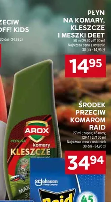 Płyn na komary kleszcze i meszki Deet Arox promocja w Stokrotka