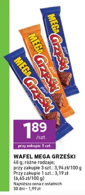 Wafel Mega Grześki promocja w Stokrotka