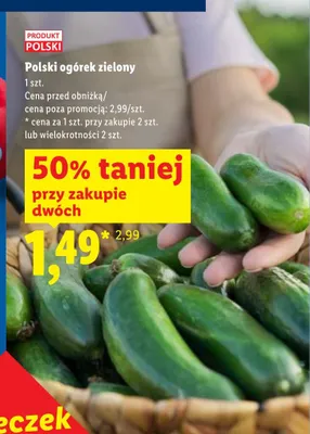 Polski ogórek zielony promocja w Lidl
