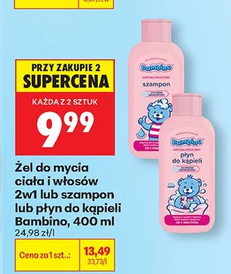 Żel do mycia ciała i włosów 2w1 Bambino promocja w Biedronka