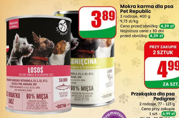 Przekąska dla psa 2 rodzaje promocja w Dino