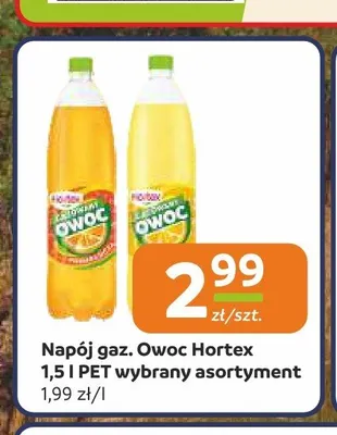 Napój gazowany Owoc Hortex promocja w Społem Częstochowa