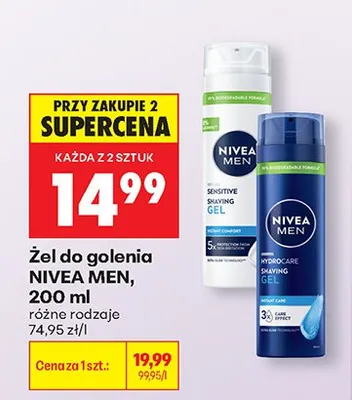 Żel do golenia Nivea Men Sensitive promocja w Biedronka