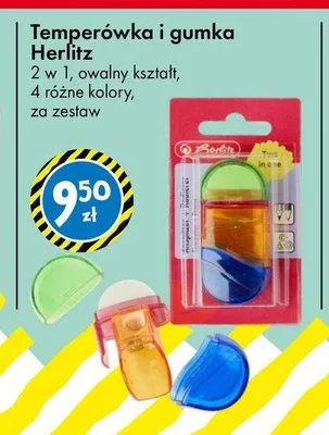 Temperówka i gumka Herlitz promocja w Tedi