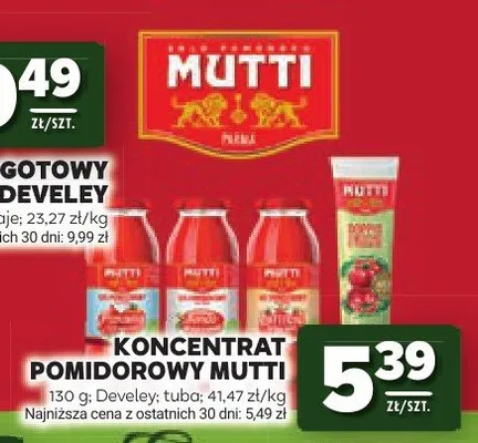 Koncentrat pomidorowy Mutti promocja w Stokrotka