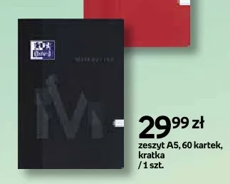 Zeszyt A5 Oxford 60 kartek kratka promocja w Empik