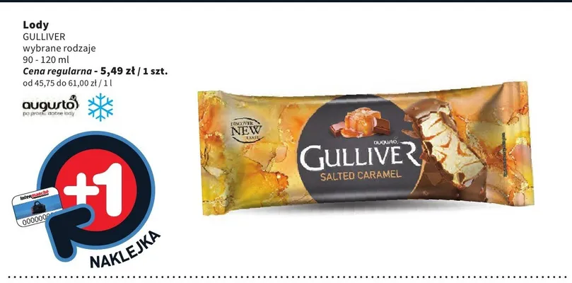 Lody Gulliver Salted Caramel promocja w Intermarche