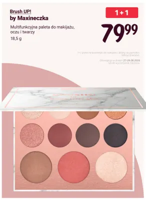 Multifunkcyjna paleta do makijażu oczu i twarzy Brush UP! by Maxineczka promocja w Rossmann