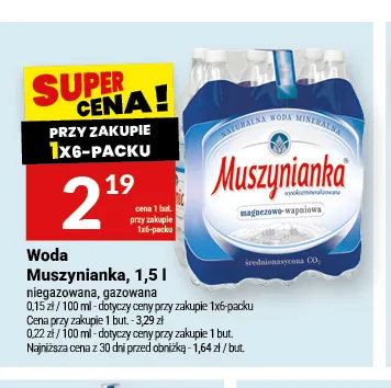 Woda niegazowana Muszynianka promocja w Twój Market