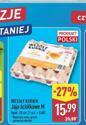 Jaja ściółkowe M Wesoły Kurnik promocja w Aldi