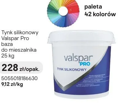 Tynk silikonowy Valspar Pro baza do mieszalnika 25kg promocja w Castorama