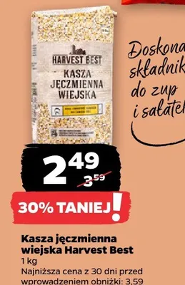 Kasza jęczmienna wiejska Harvest Best promocja w Netto