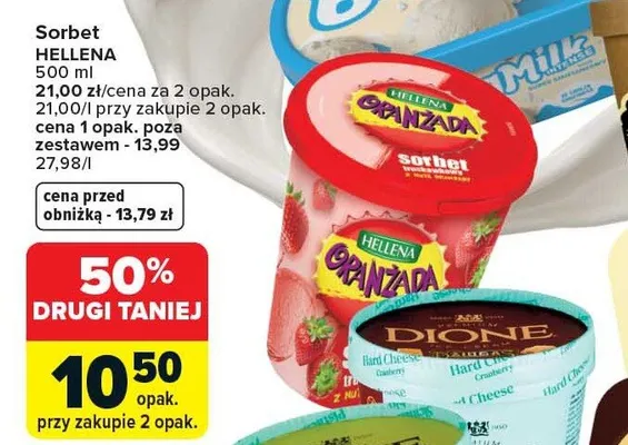 Sorbet Hellena promocja w Carrefour Market