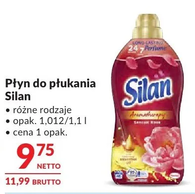Płyn do płukania Silan różne rodzaje promocja w Makro