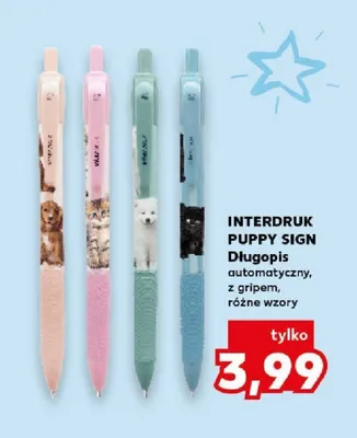 Długopis automatyczny Interdruk Puppy Sign z gripem promocja w Kaufland