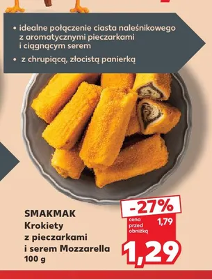 Krokiety z pieczarkami i serem mozzarella Smakmak promocja w Kaufland