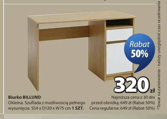 Biurko Billund promocja w Jysk