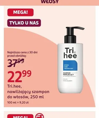 Nawilżający szampon do włosów Tri.hee promocja w Rossmann