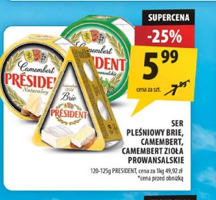 Ser pleśniowy Président promocja w Arhelan