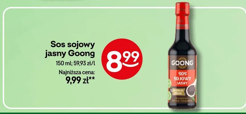 Sos sojowy jasny Goong promocja w Żabka