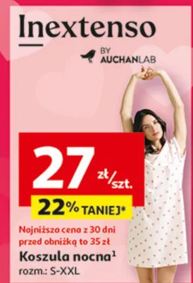 Koszula nocna Inextenso promocja w Auchan