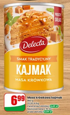 Masa krówkowa kajmak Delecta promocja w Dino