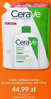 Nawilżająca emulsja dla skóry normalnej i suchej refill CeraVe promocja w DOZ.PL