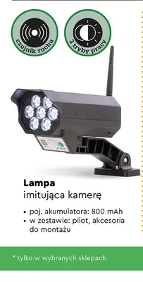 Lampa imitująca kamerę promocja w Biedronka