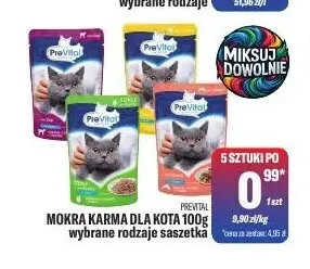 Mokra karma dla kota saszetka PreVital promocja w Tomi Markt