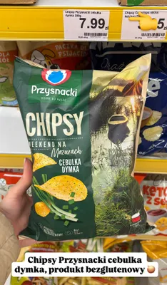 Chipsy cebulka dymka promocja w Dino