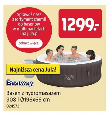 Basen z hydromasażem Bestway promocja w Jula